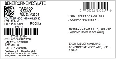 Label (0603 2433 21 Benztrop 0.5mg 67046 1205 30)